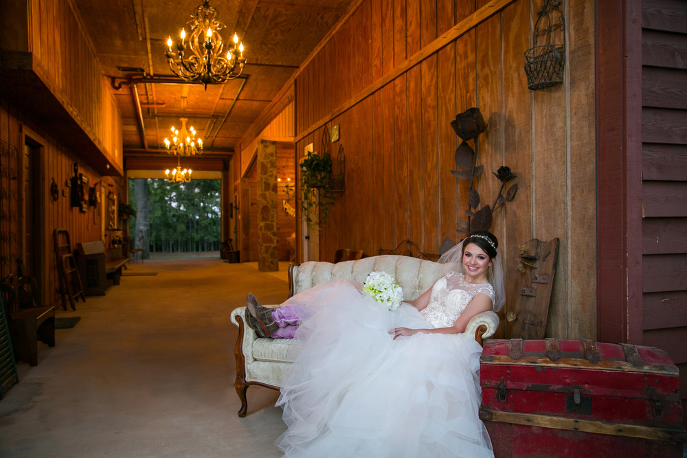 A model bride from a photo shoot taken in our beautiful breezeway.